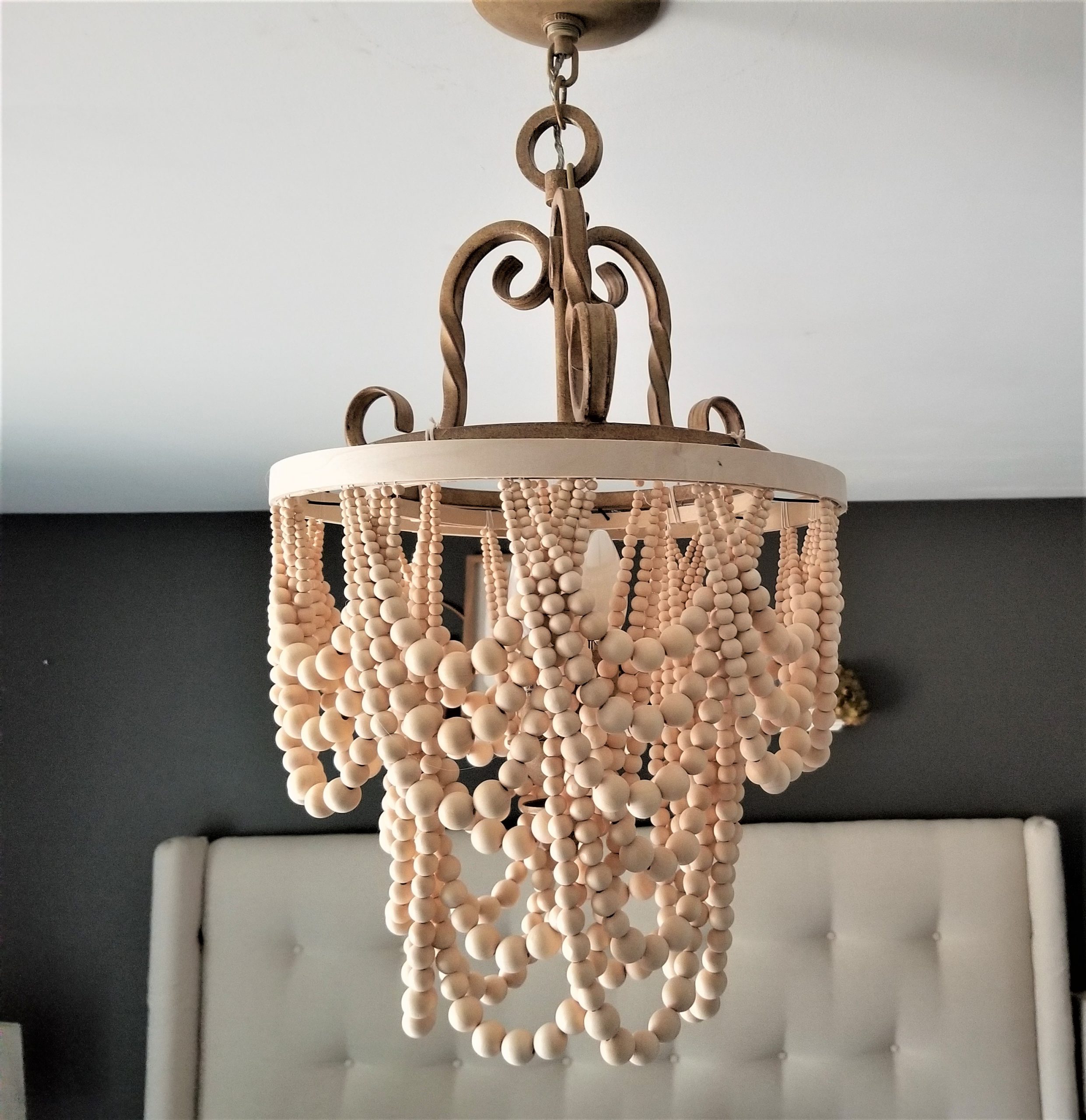 DIY Beaded Chandelier • THE HOMEMADE ABODE